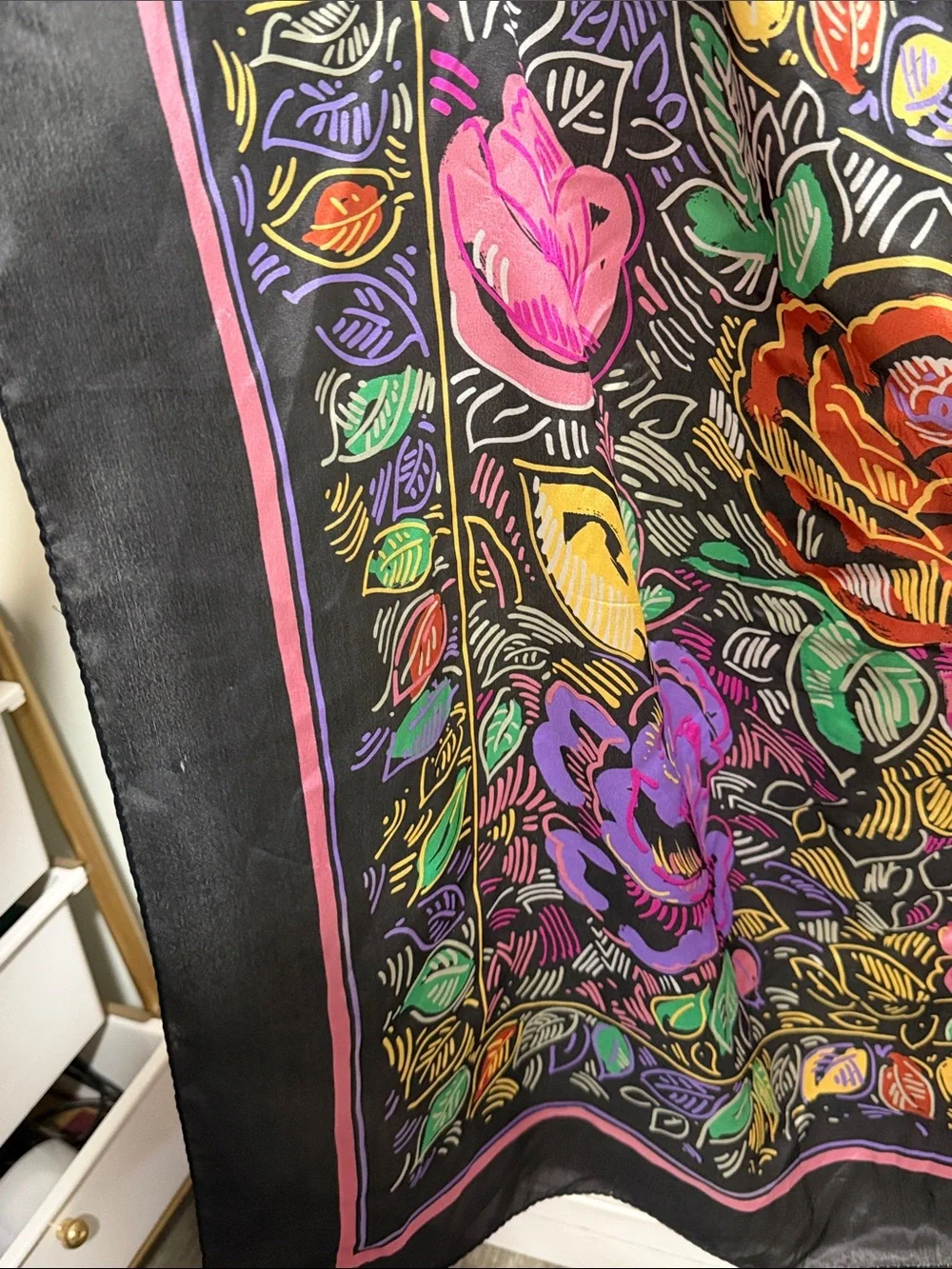 Gorgeous Honey Patterned Silk Scarf